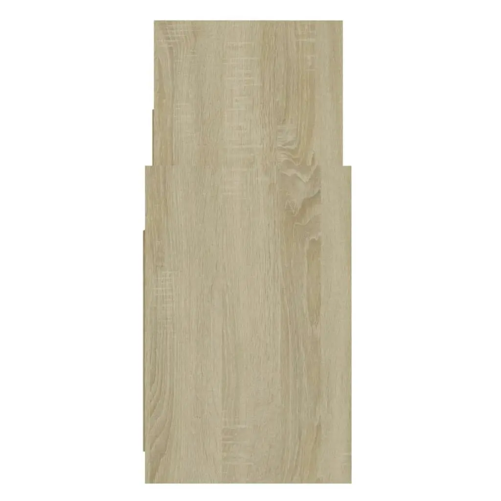 Side Cabinet Sonoma Oak and White 60x26x60 cm Engineered Wood 806288