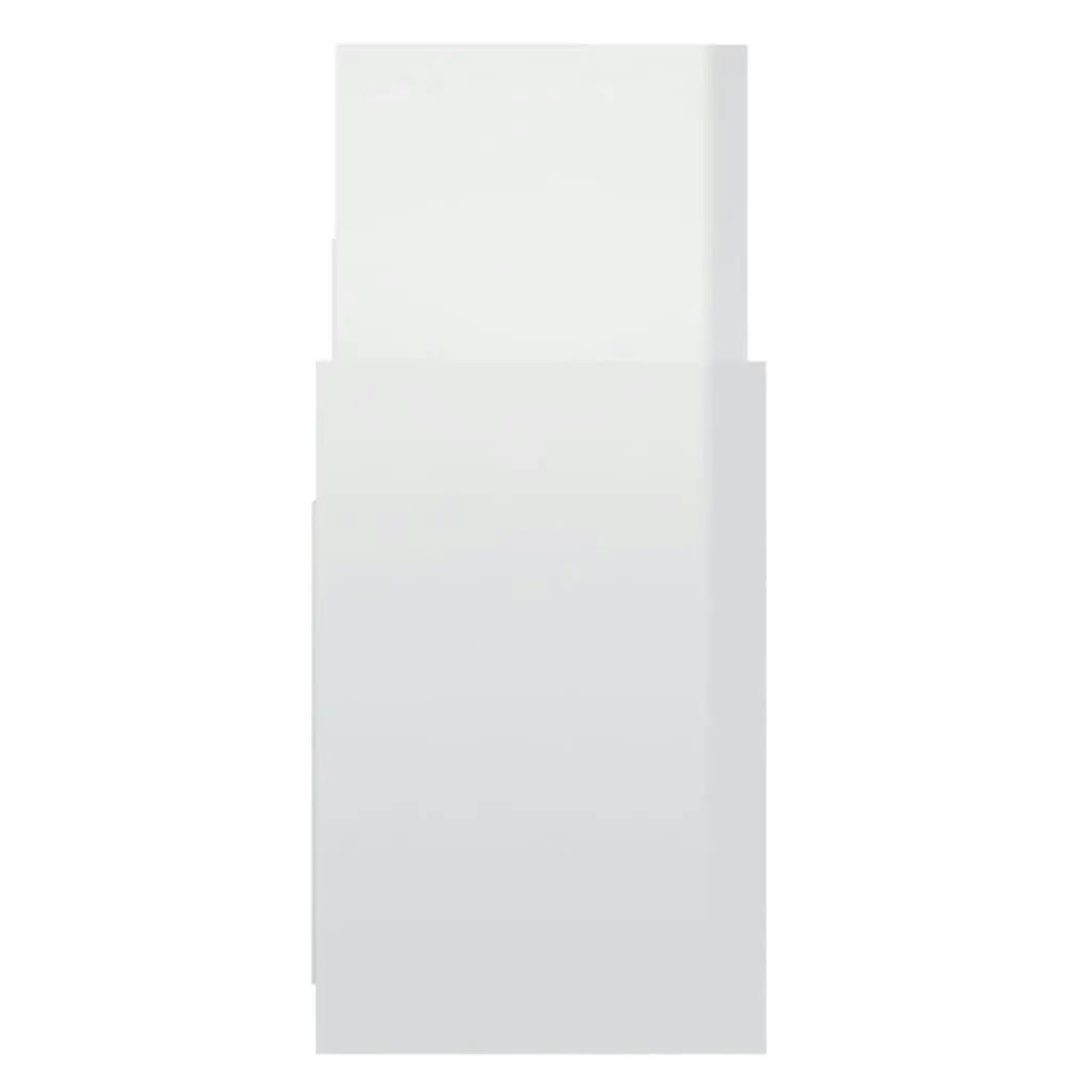 Side Cabinet High Gloss White 60x26x60 cm Engineered Wood 806289