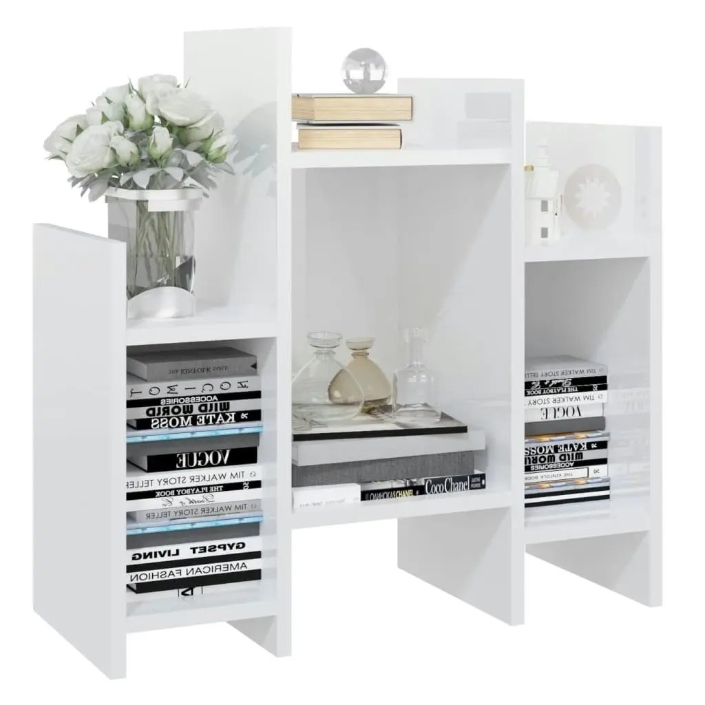 Side Cabinet High Gloss White 60x26x60 cm Engineered Wood 806289