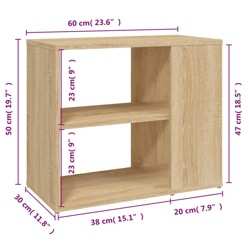 Side Cabinet Sonoma Oak 60x30x50 cm Engineered Wood 806304