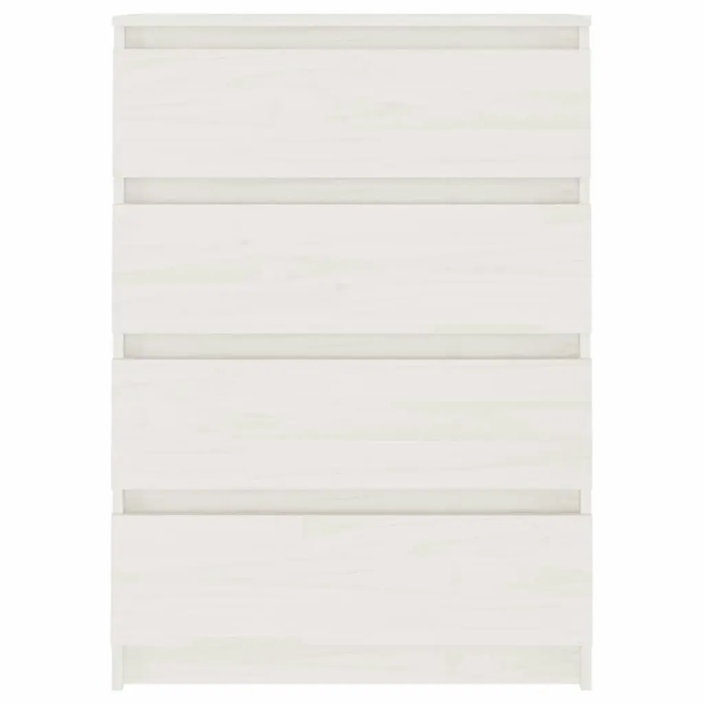 Side Cabinet White 60x36x84 cm Solid Pinewood 808104