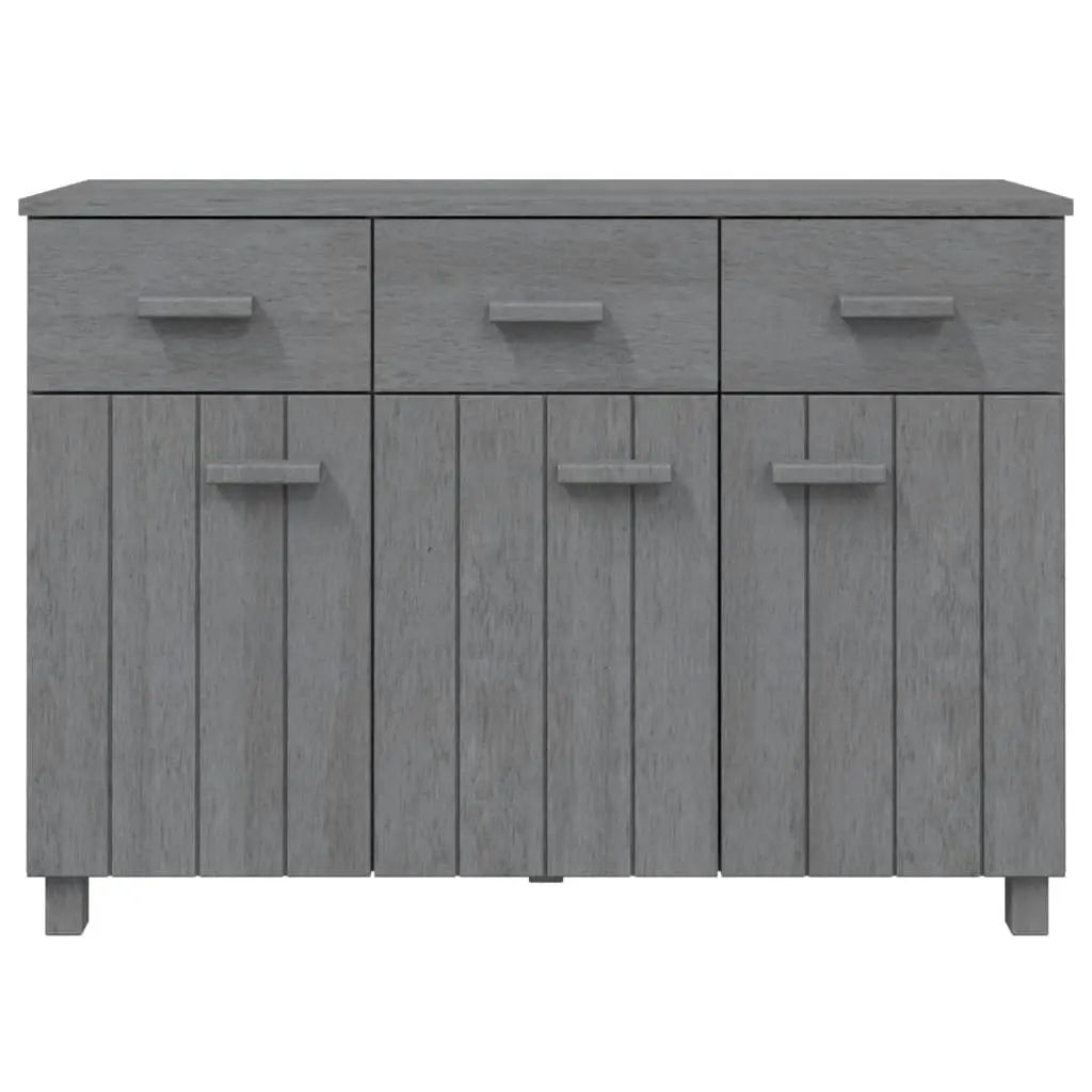 Sideboard "HAMAR" Dark Grey 113x40x80 cm Solid Wood Pine 340442