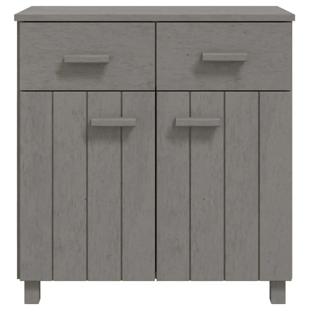 Sideboard "HAMAR" Light Grey 79x40x80 cm Solid Wood Pine 340439