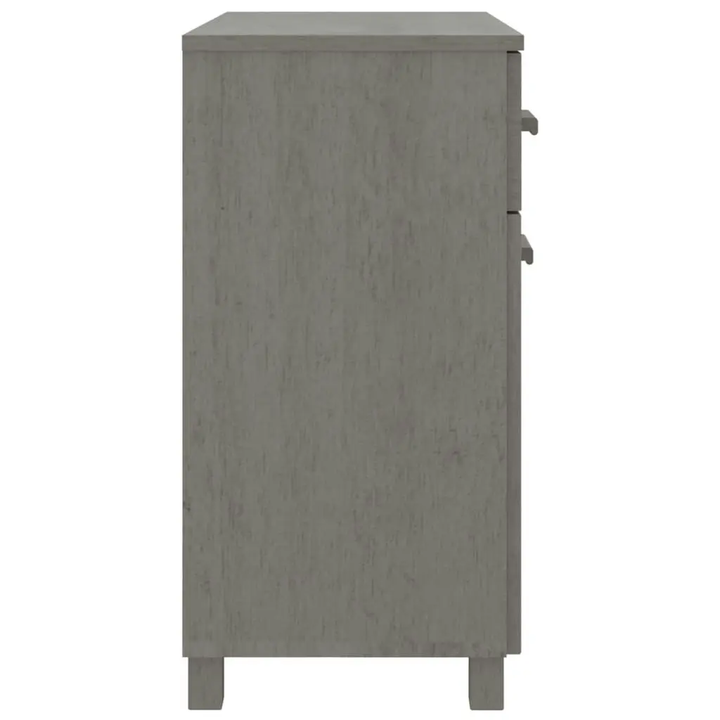 Sideboard "HAMAR" Light Grey 79x40x80 cm Solid Wood Pine 340439