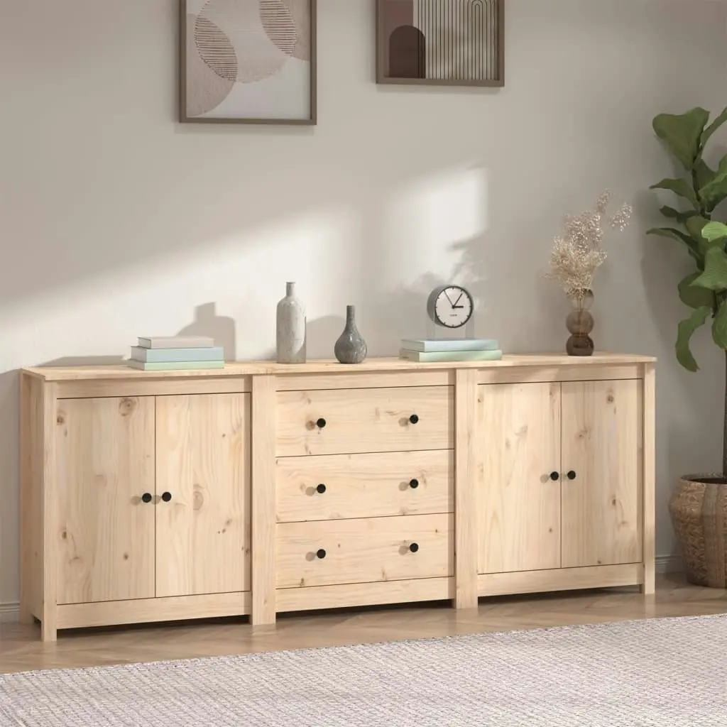 Sideboard 210x35x80 cm Solid Wood Pine 3114069