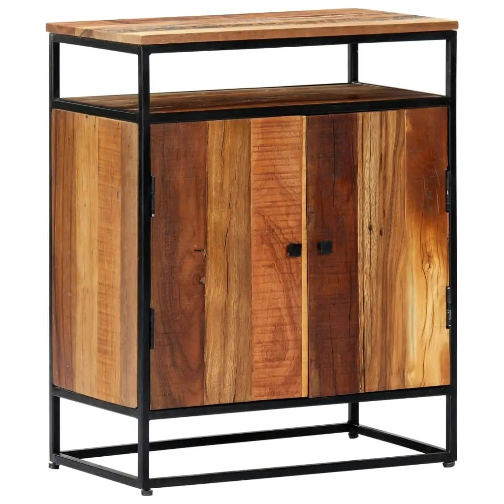 Side Cabinet 60x35x76 cm Solid Reclaimed Wood and Steel 282727