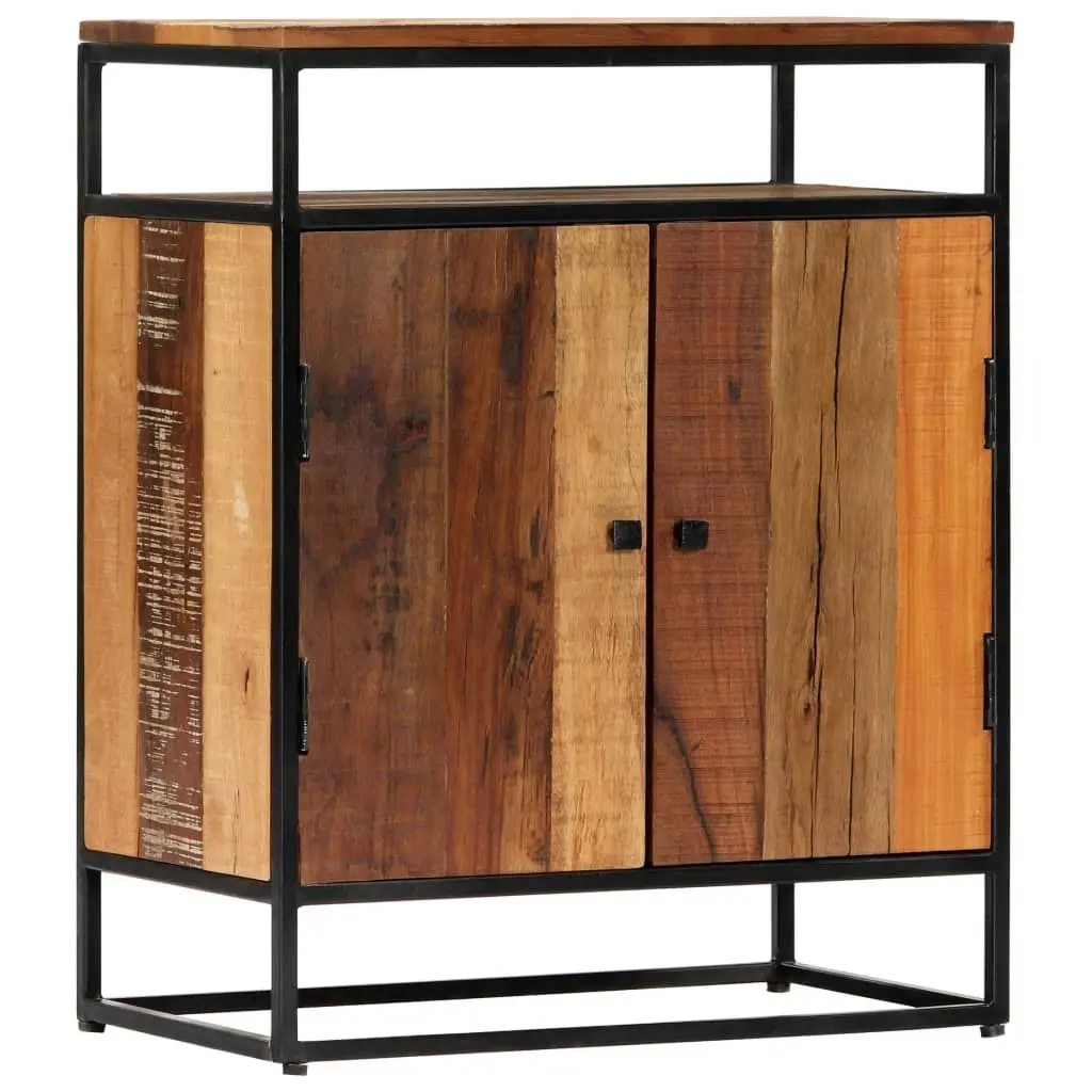 Side Cabinet 60x35x76 cm Solid Reclaimed Wood and Steel 282727