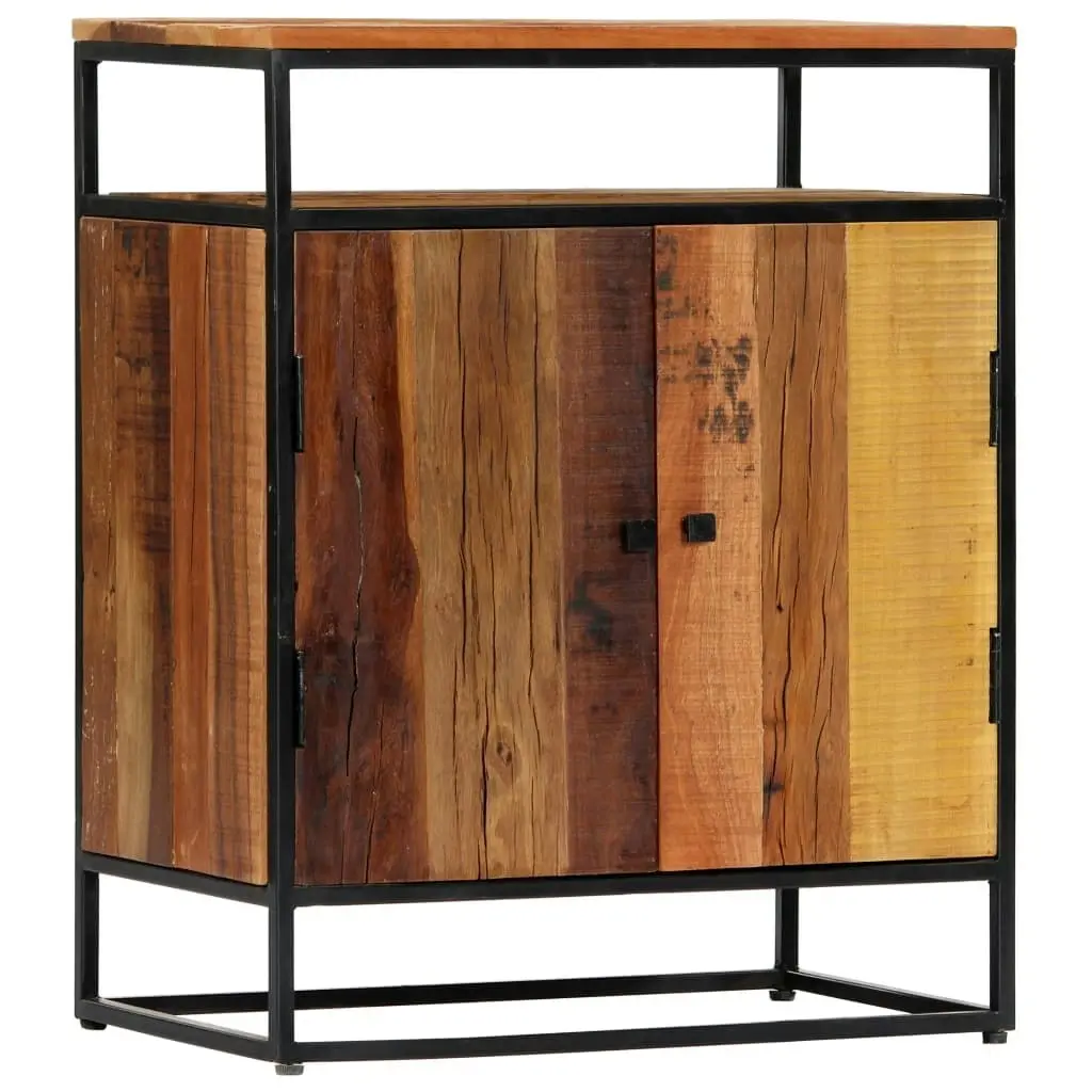 Side Cabinet 60x35x76 cm Solid Reclaimed Wood and Steel 282727