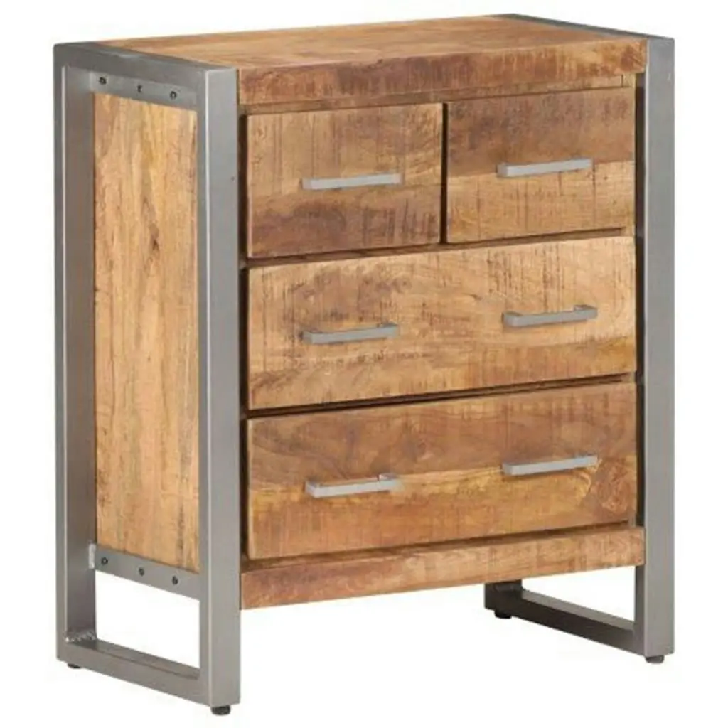 Sideboard 60x35x70 cm Rough Mango Wood 323485