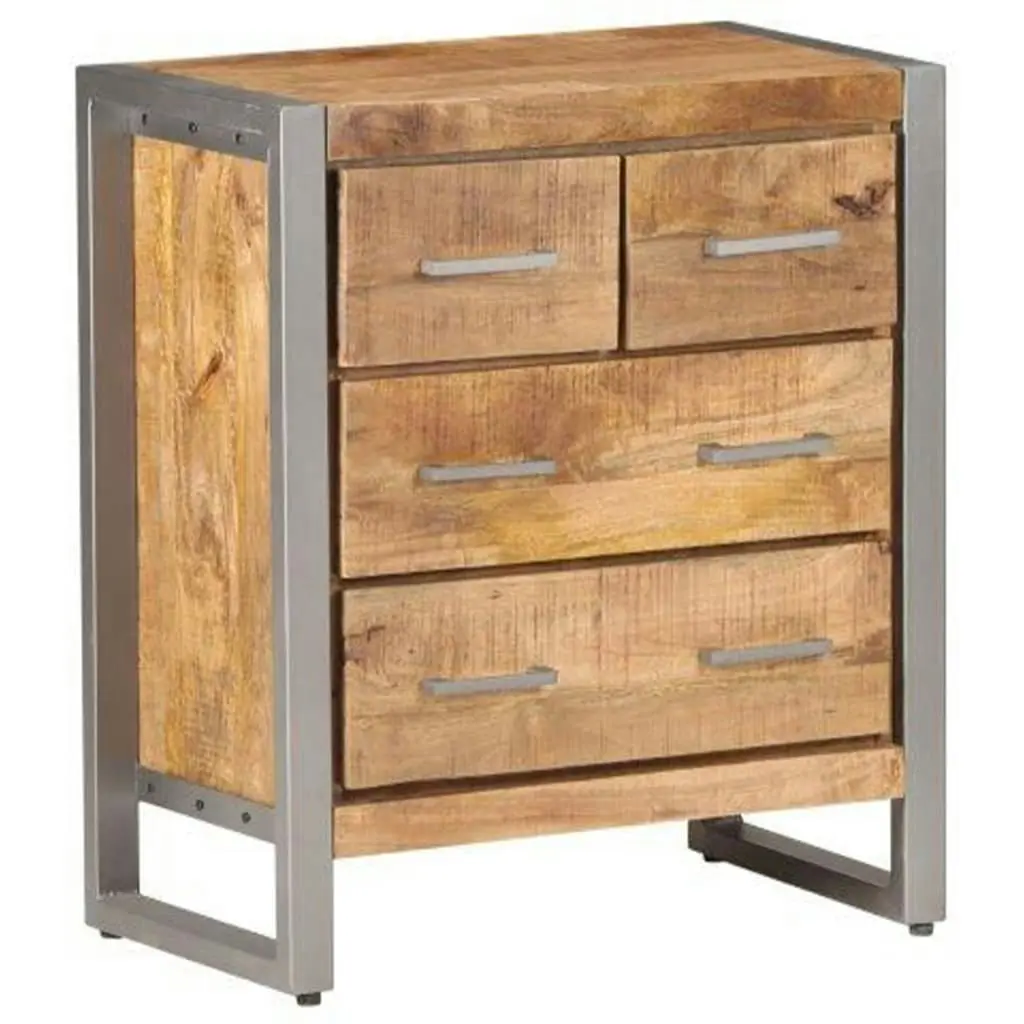 Sideboard 60x35x70 cm Rough Mango Wood 323485