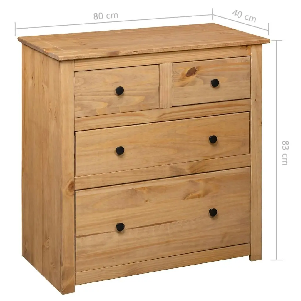 Sideboard 80x40x83 cm Pinewood Panama Range 282655