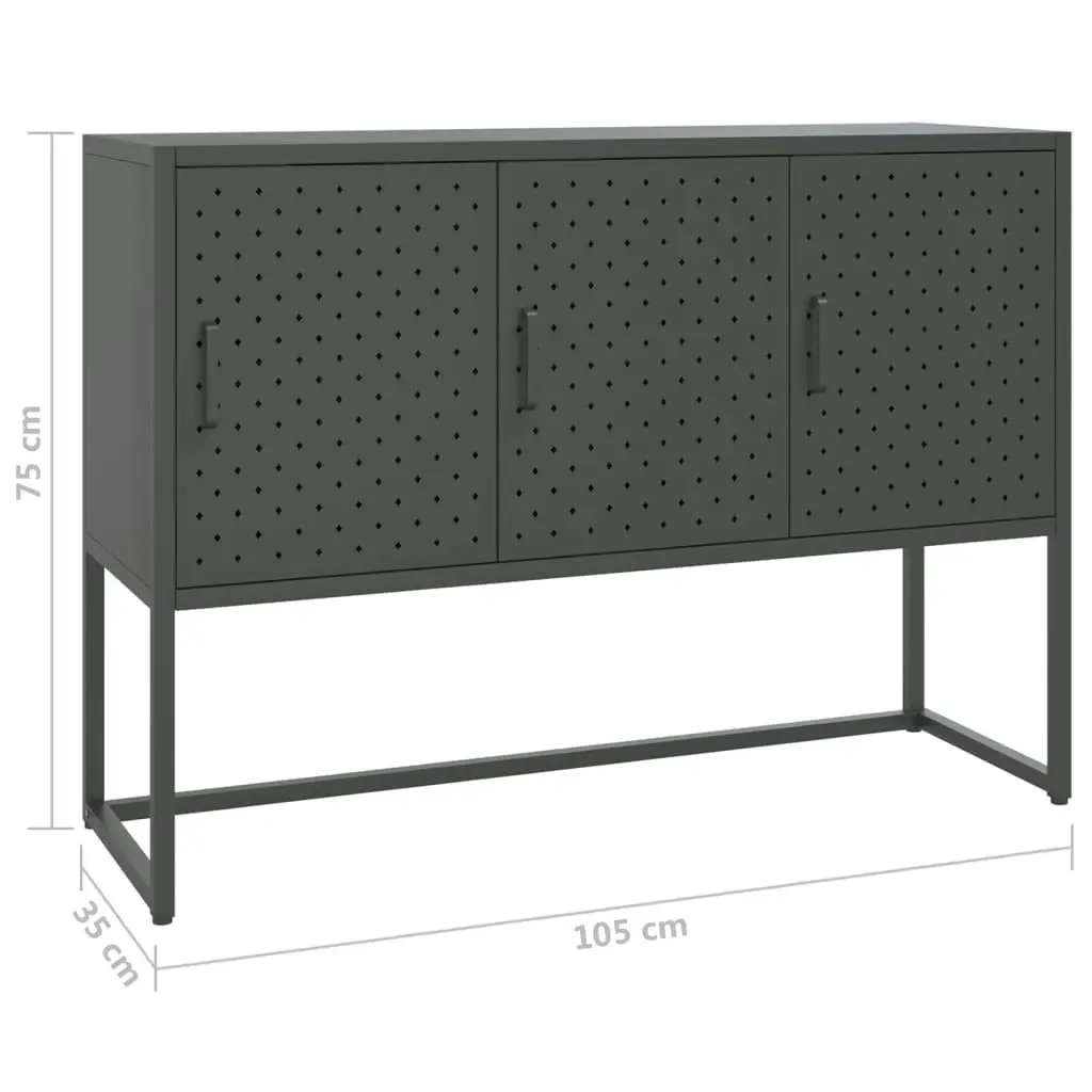 Sideboard Anthracite 105x35x75 cm Steel 335870