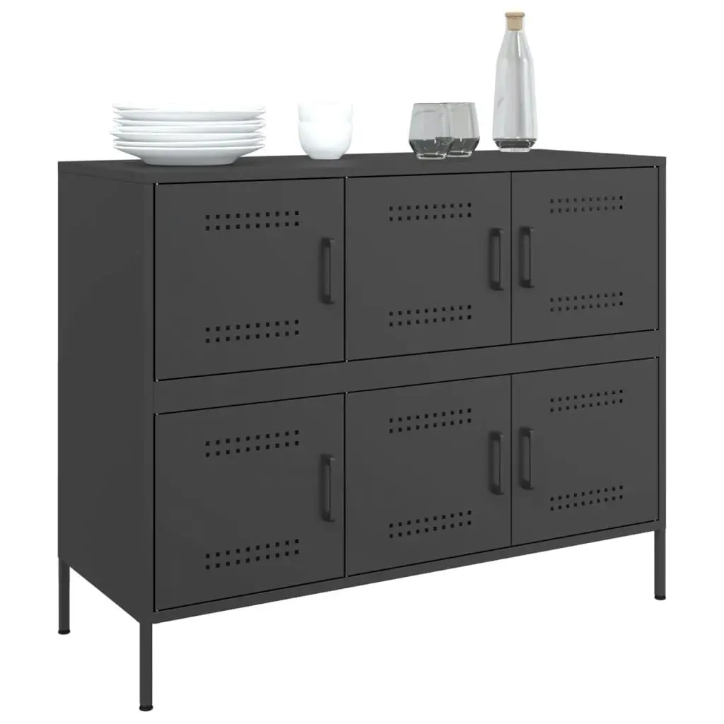 Sideboard Black 100.5x39x79 cm Cold-rolled Steel 843096