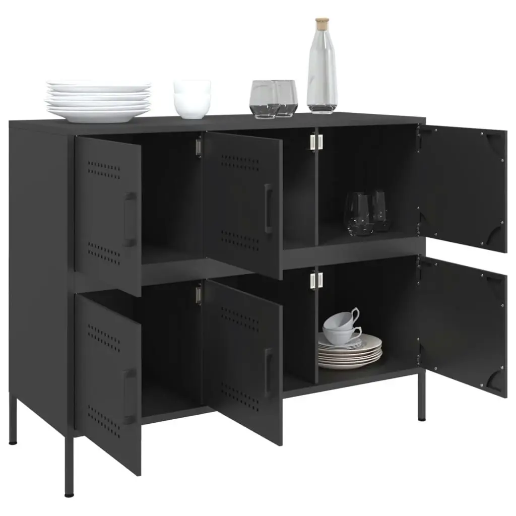 Sideboard Black 100.5x39x79 cm Cold-rolled Steel 843096