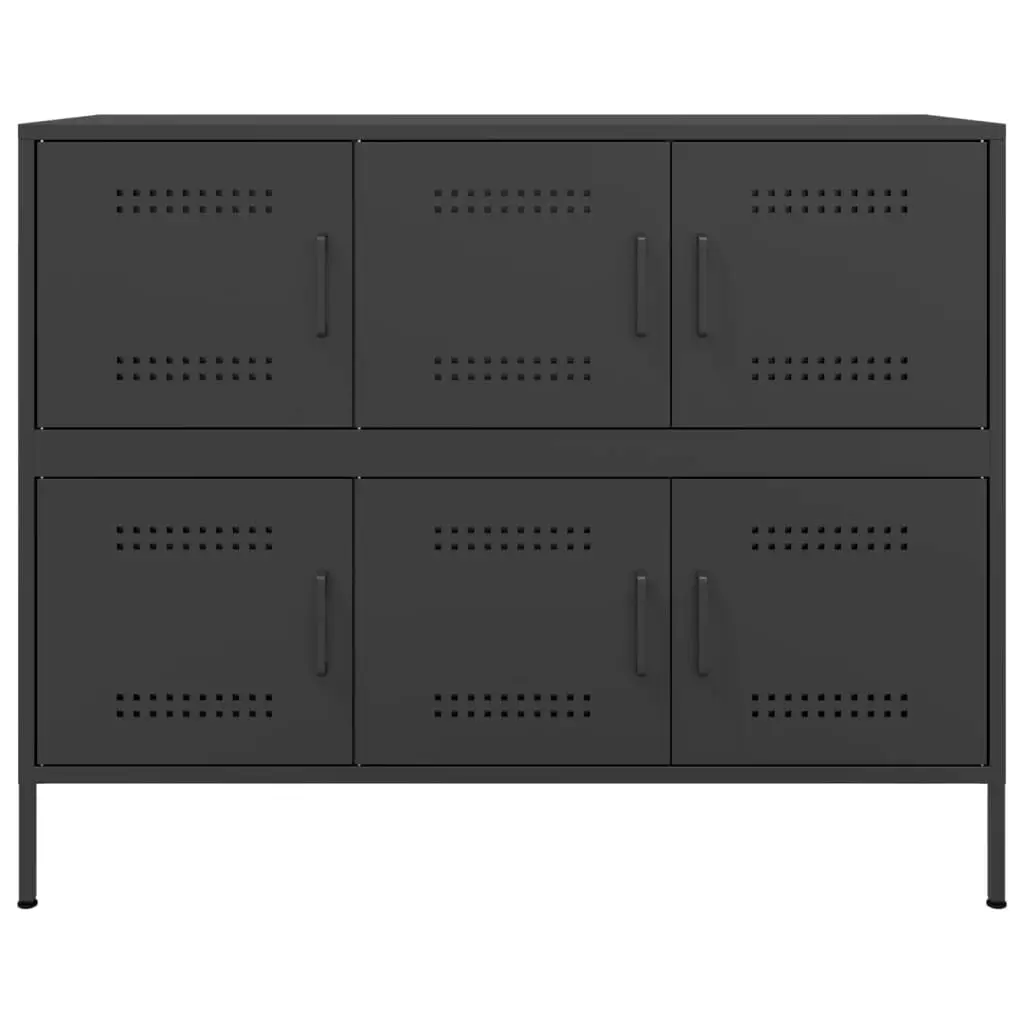 Sideboard Black 100.5x39x79 cm Cold-rolled Steel 843096