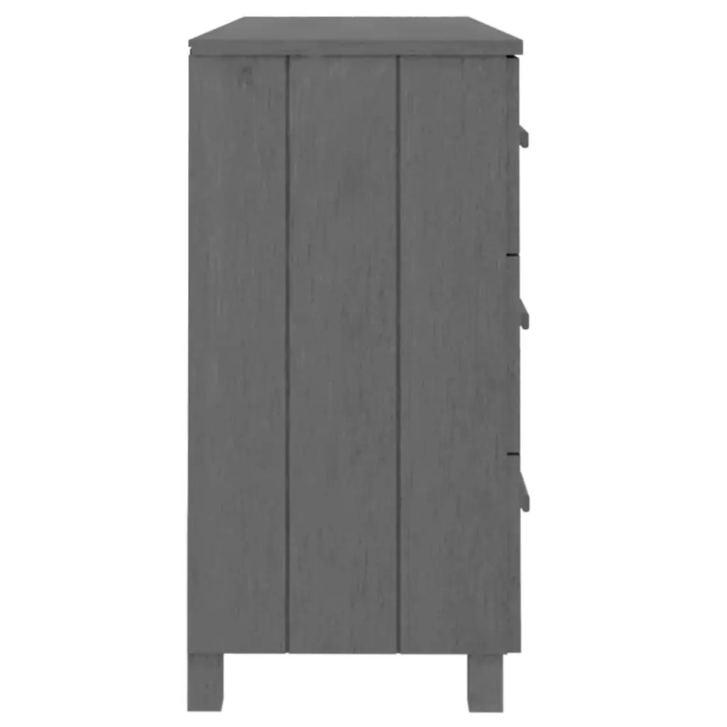 Sideboard "HAMAR" Dark Grey 113x40x80 cm Solid Wood Pine 340450