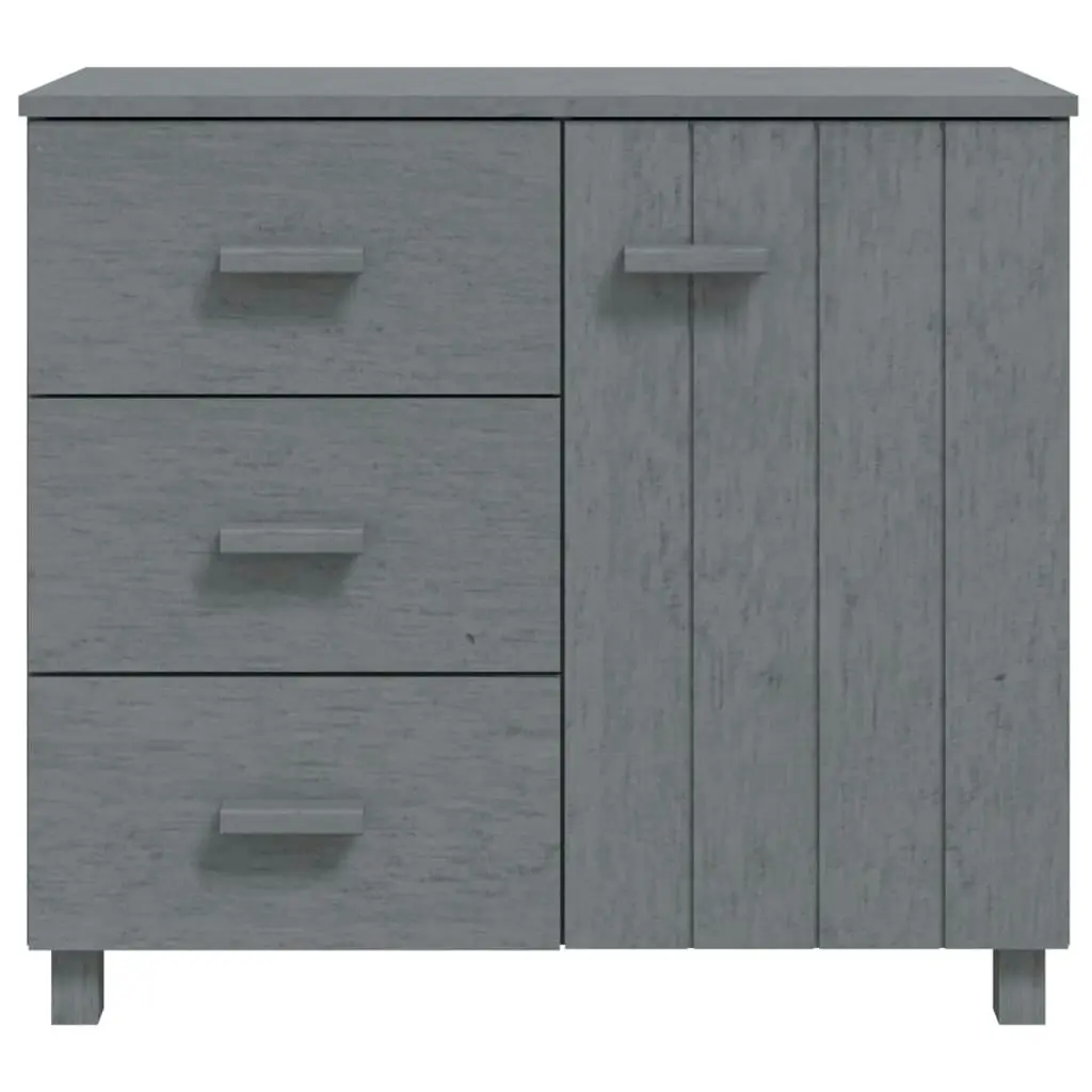 Sideboard "HAMAR" Dark Grey 90x40x80 cm Solid Pinewood 340430