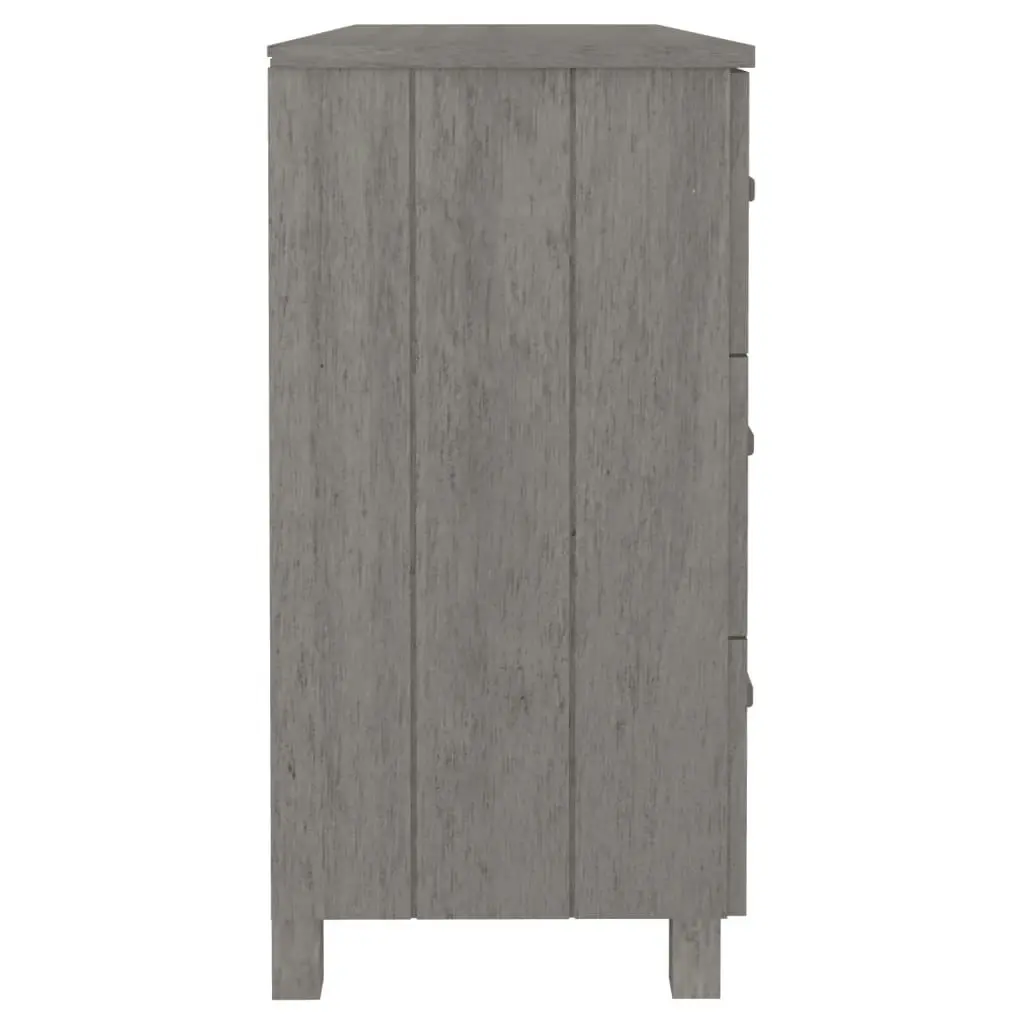 Sideboard "HAMAR" Light Grey 113x40x80 cm Solid Wood Pine 340451