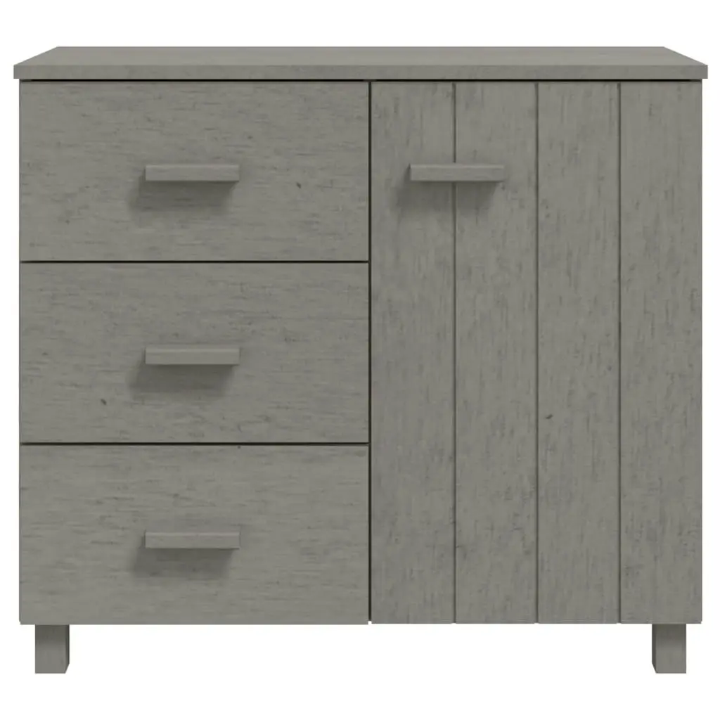 Sideboard "HAMAR" Light Grey 90x40x80 cm Solid Pinewood 340431