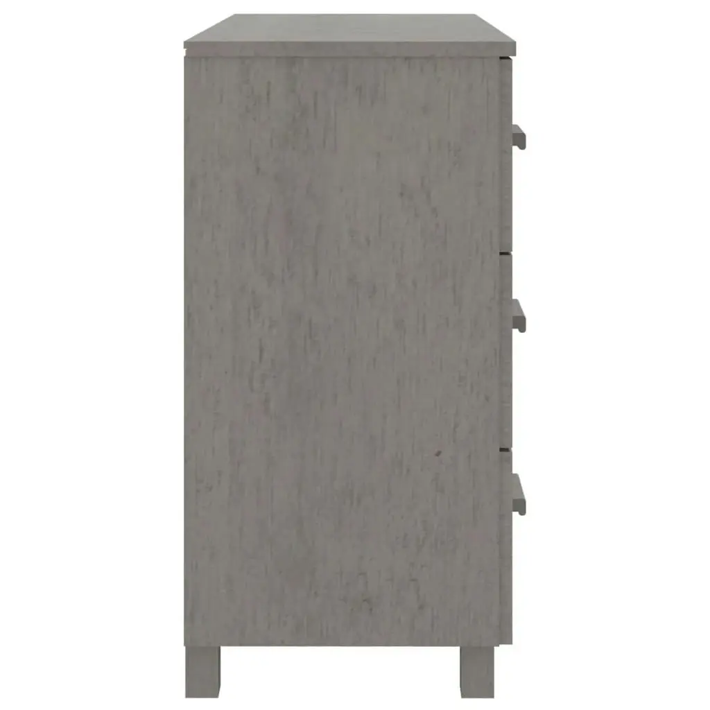 Sideboard "HAMAR" Light Grey 90x40x80 cm Solid Pinewood 340431