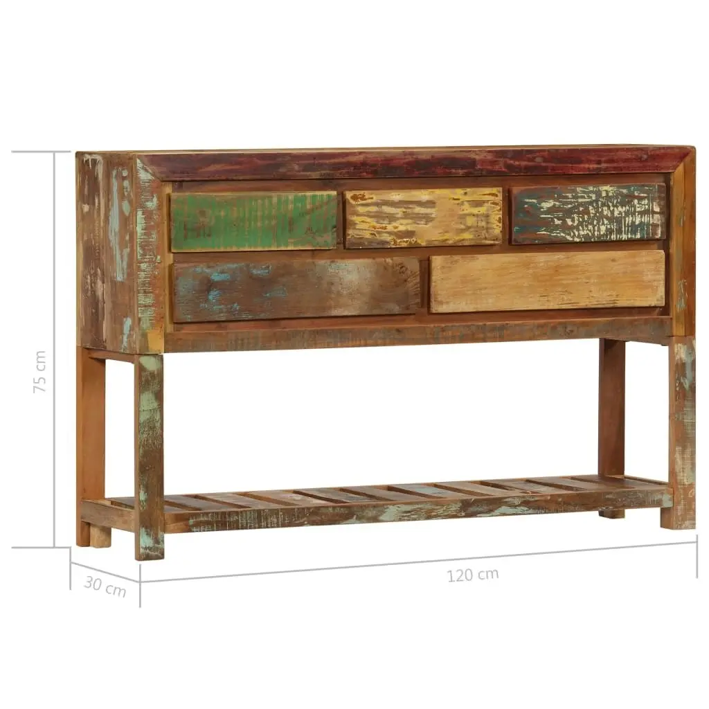 Sideboard 120x30x75 cm Solid Reclaimed Wood 247478