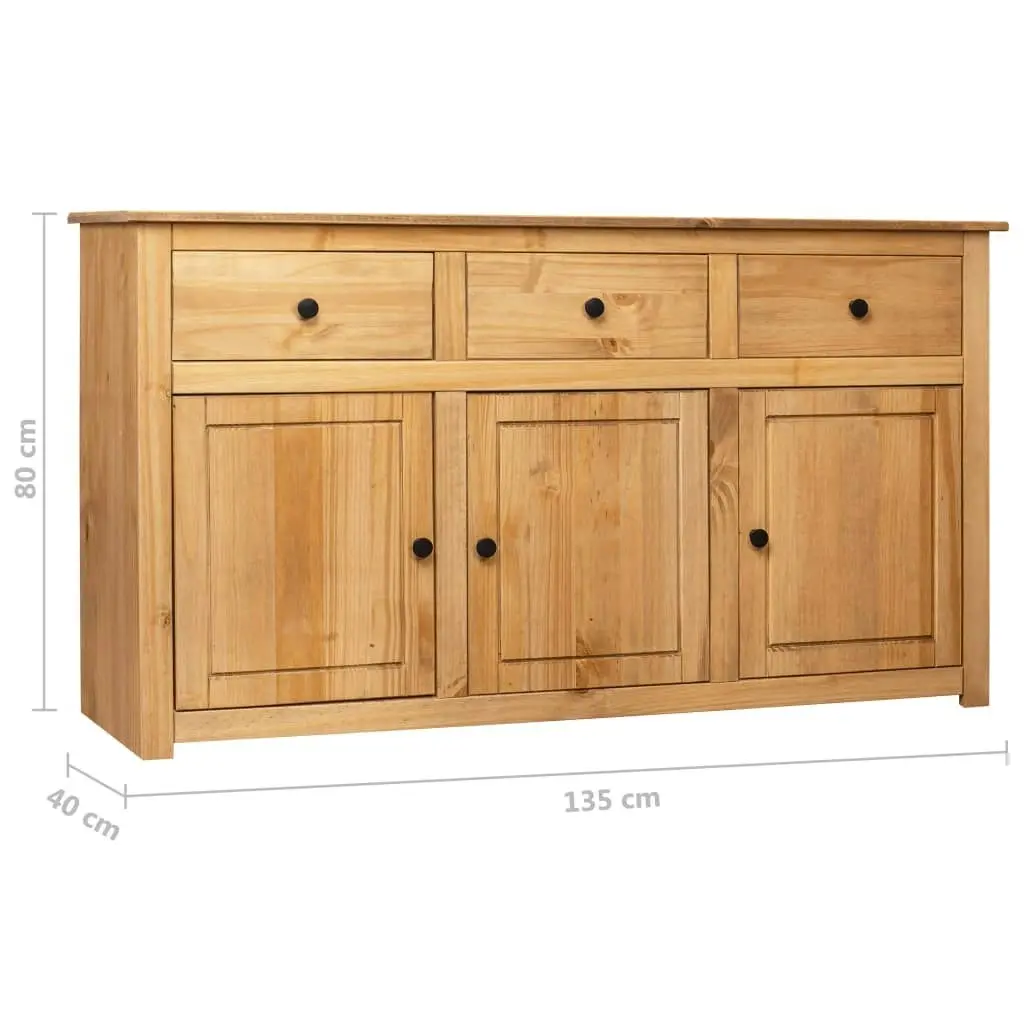 Sideboard 135x40x80 cm Solid Pinewood Panama Range 282703