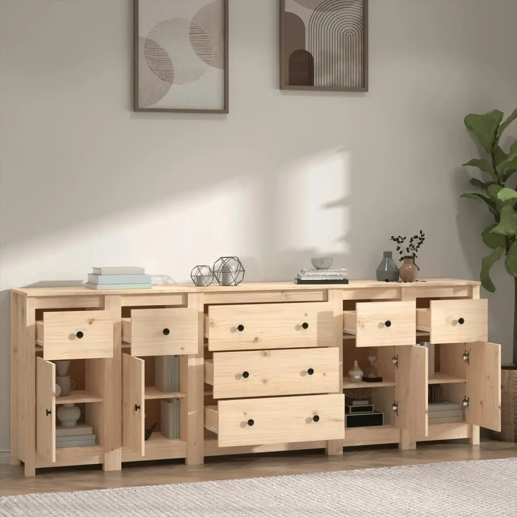 Sideboard 230x35x80 cm Solid Wood Pine 3114094