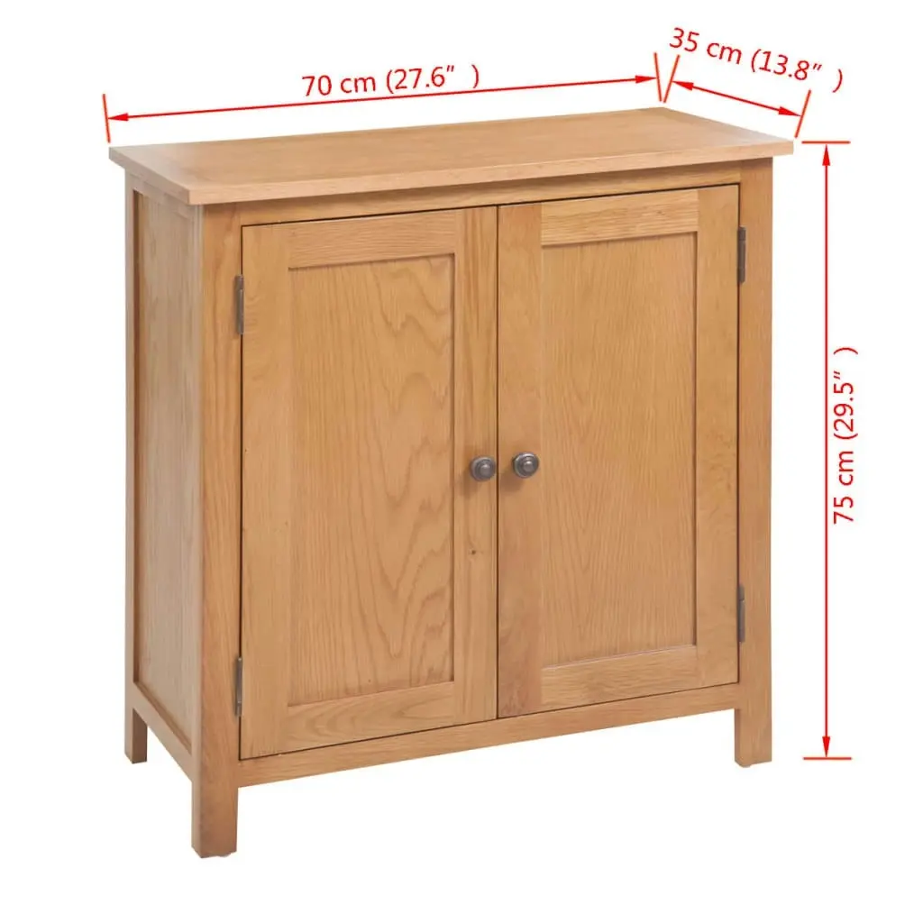 Sideboard 70x35x75 cm Solid Oak Wood 243933