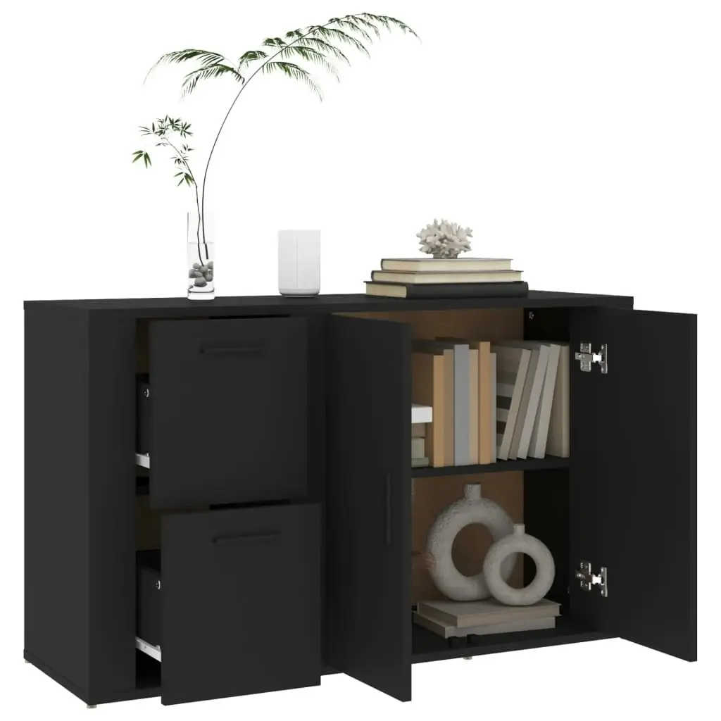 Sideboard Black 100x33x59.5 cm Engineered Wood 820997