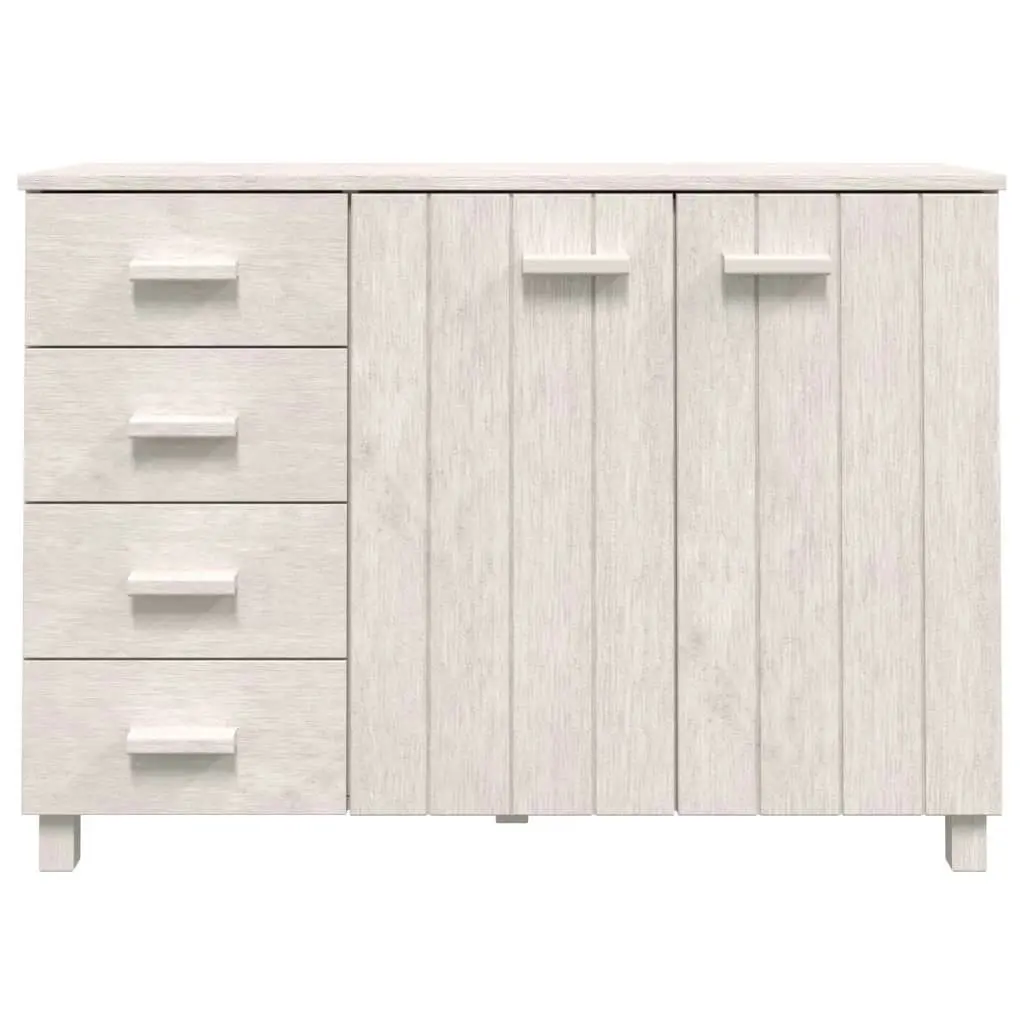 Sideboard "HAMAR" White 113x40x80 cm Solid Wood Pine 340445