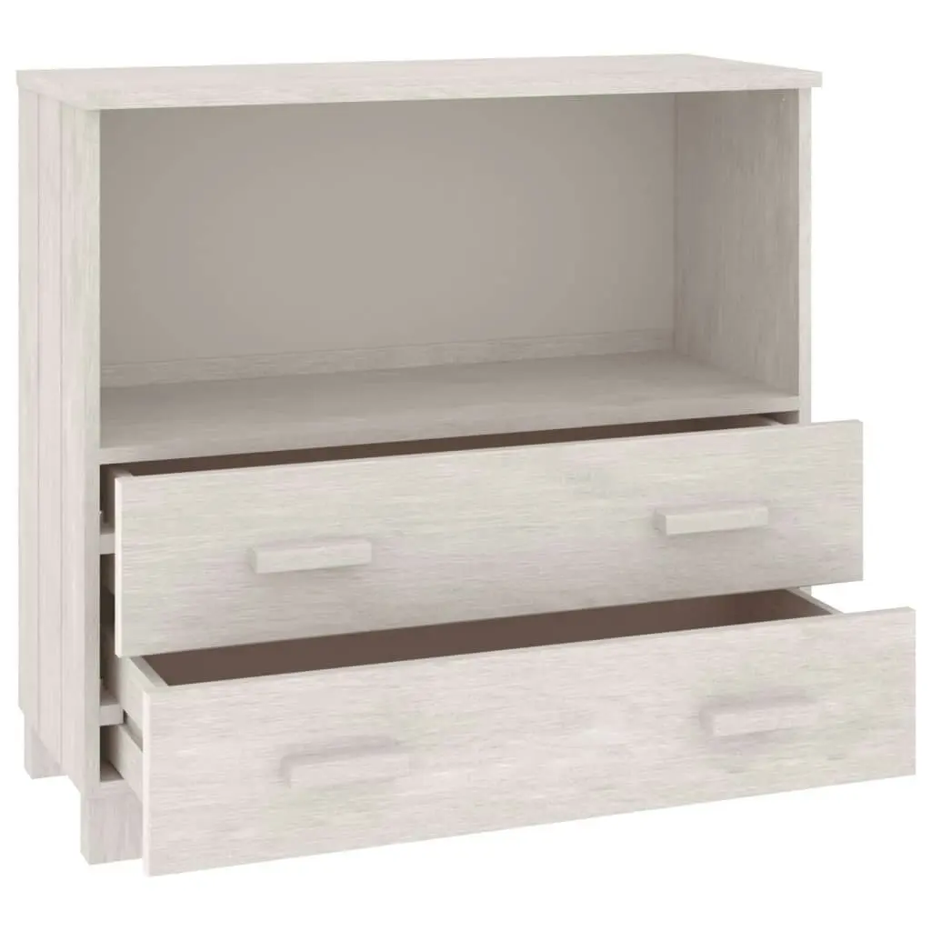 Sideboard "HAMAR" White 85x35x80 cm Solid Wood Pine 340497