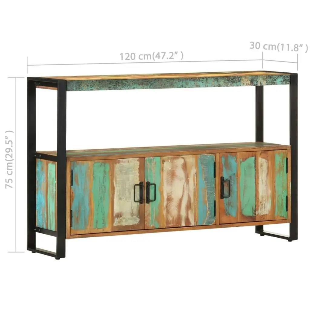 Sideboard 120x30x75 cm Solid Reclaimed Wood 247922