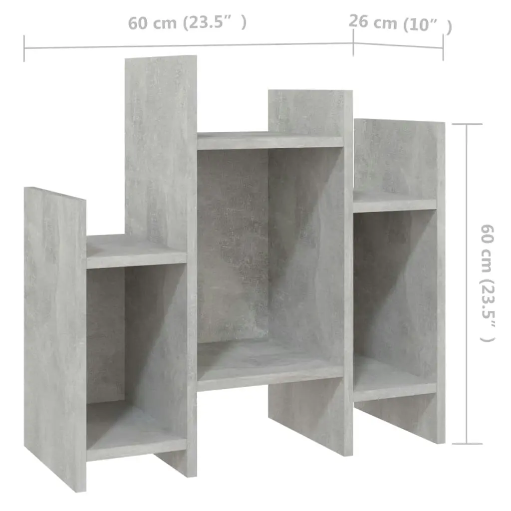 Side Cabinet Concrete Grey 60x26x60 cm Engineered Wood 806287