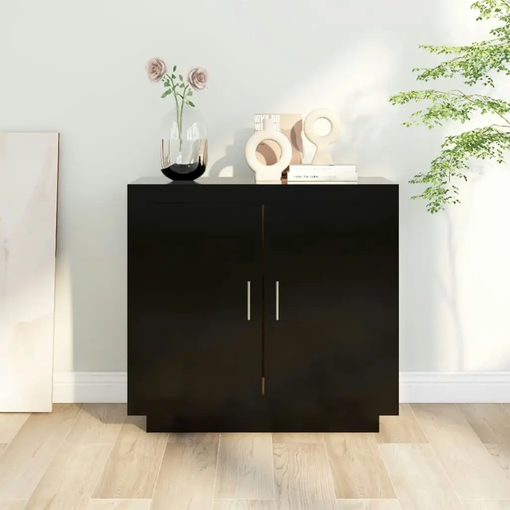 Sideboard Black 80x40x75 cm Engineered Wood 811818