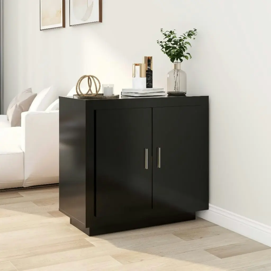 Sideboard Black 80x40x75 cm Engineered Wood 811818