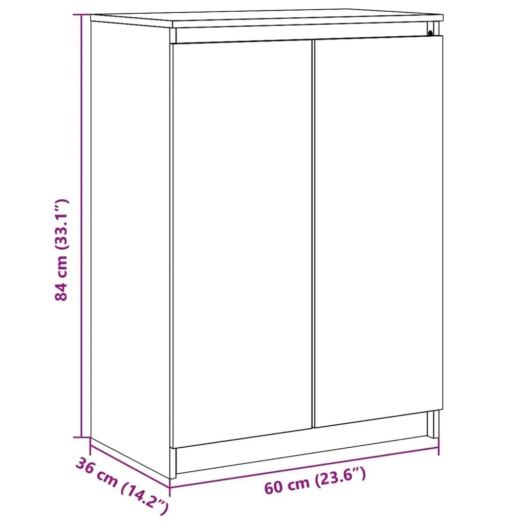 Sideboard 60x36x84 cm Solid Pinewood 808108