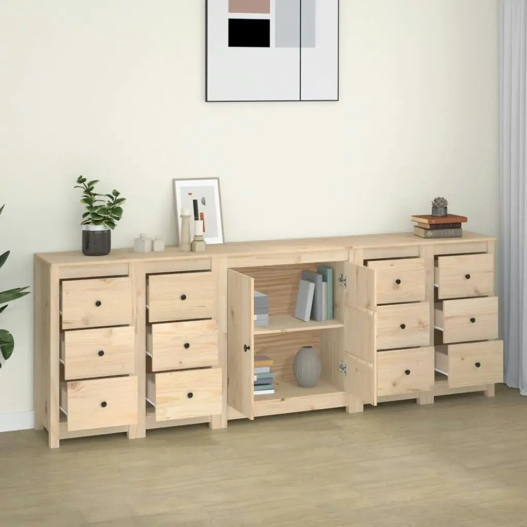 Sideboard 230x35x80 cm Solid Wood Pine 3114084