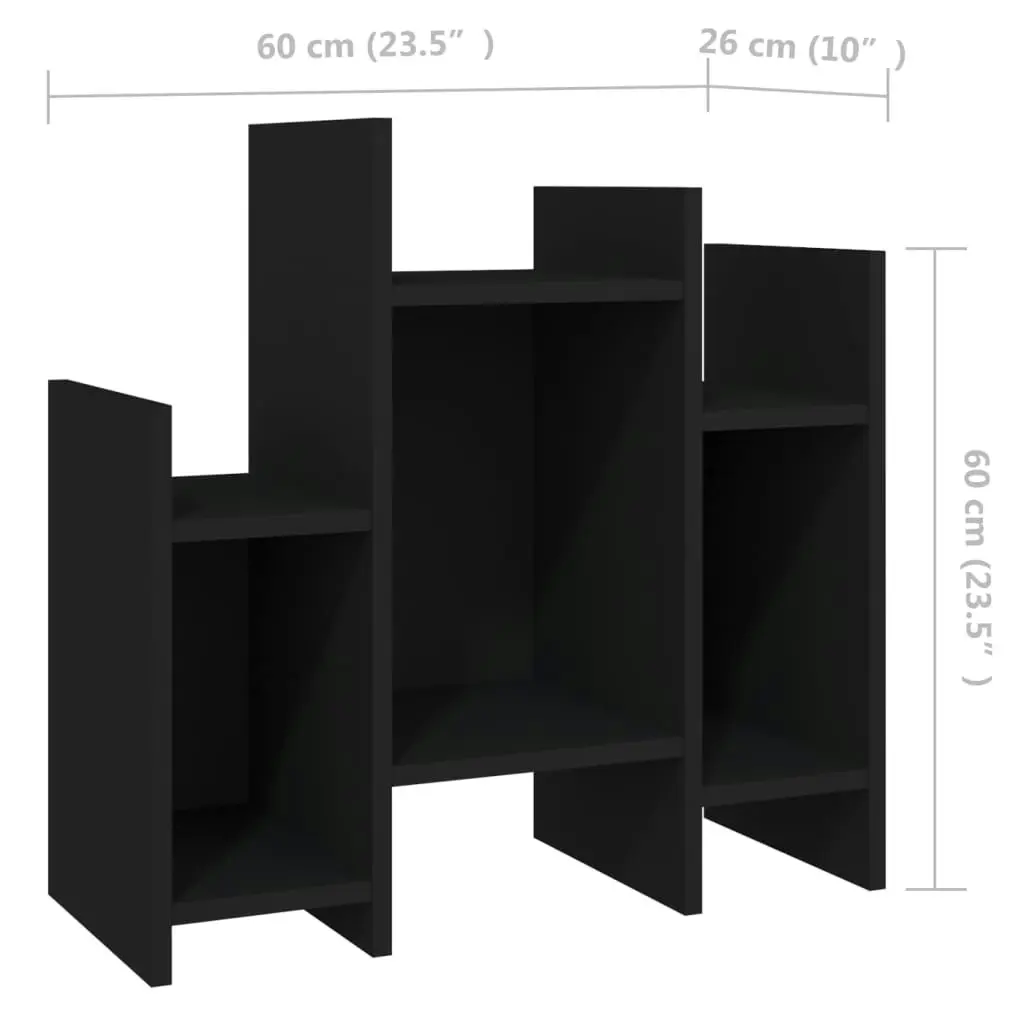 Side Cabinet Black 60x26x60 cm Engineered Wood 806284