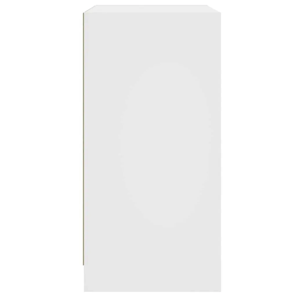 Side Cabinet with Glass Doors White 68x37x75.5 cm 836378