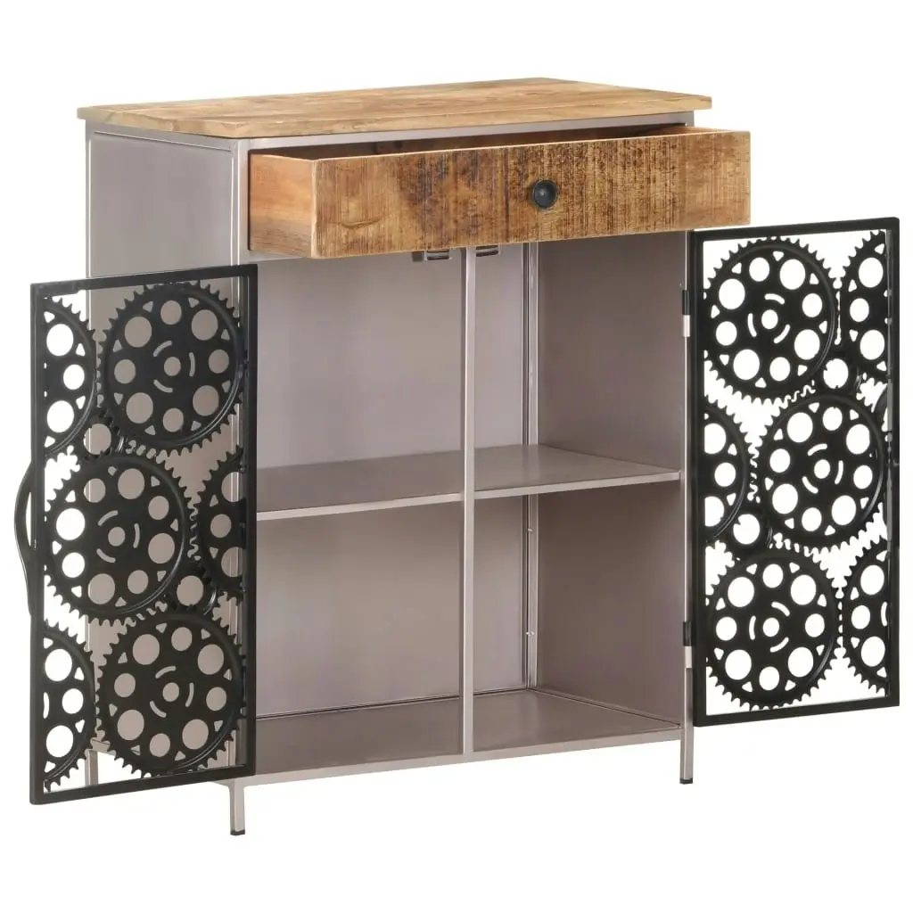 Sideboard 60x35x75 cm Rough Mango Wood & Iron 323736