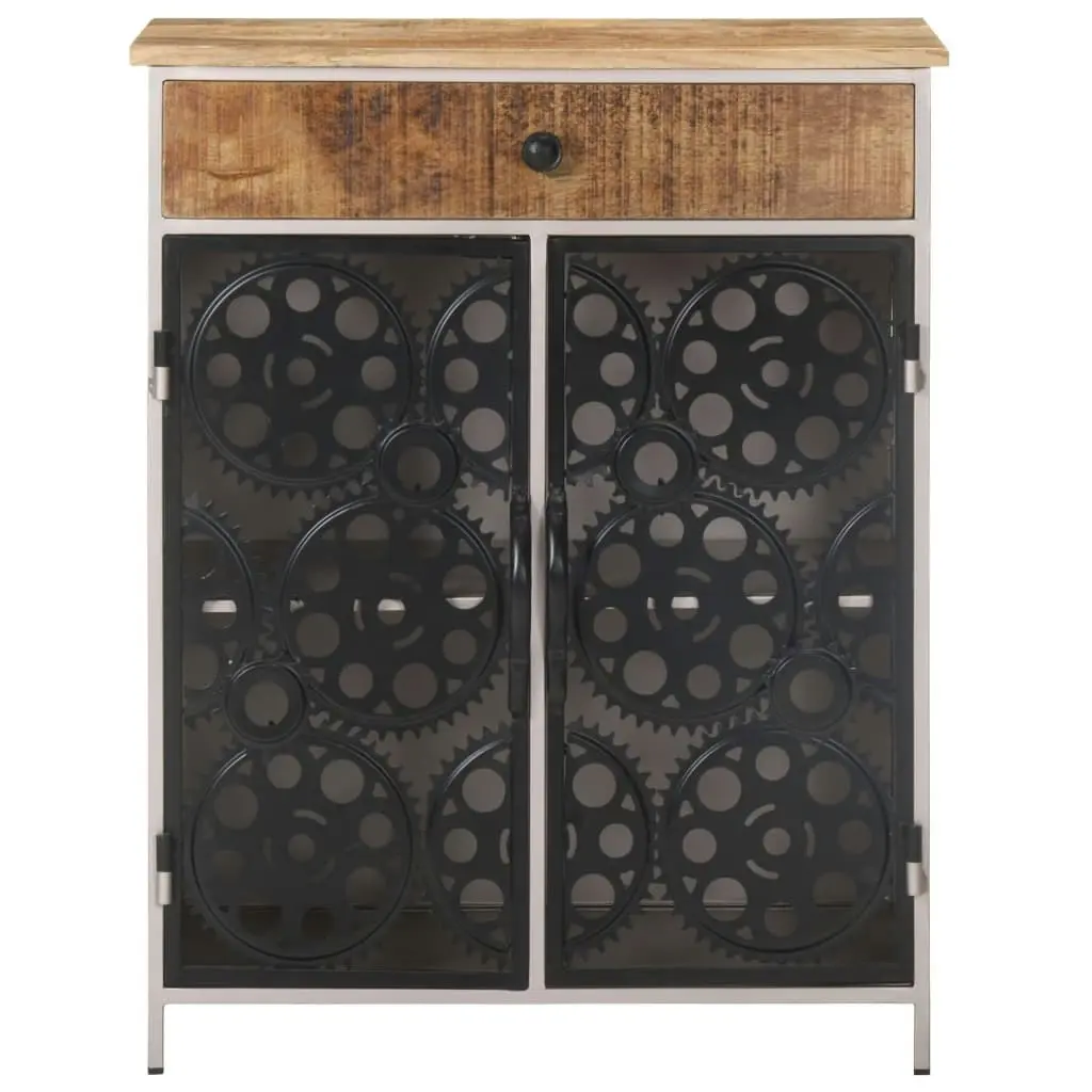 Sideboard 60x35x75 cm Rough Mango Wood & Iron 323736