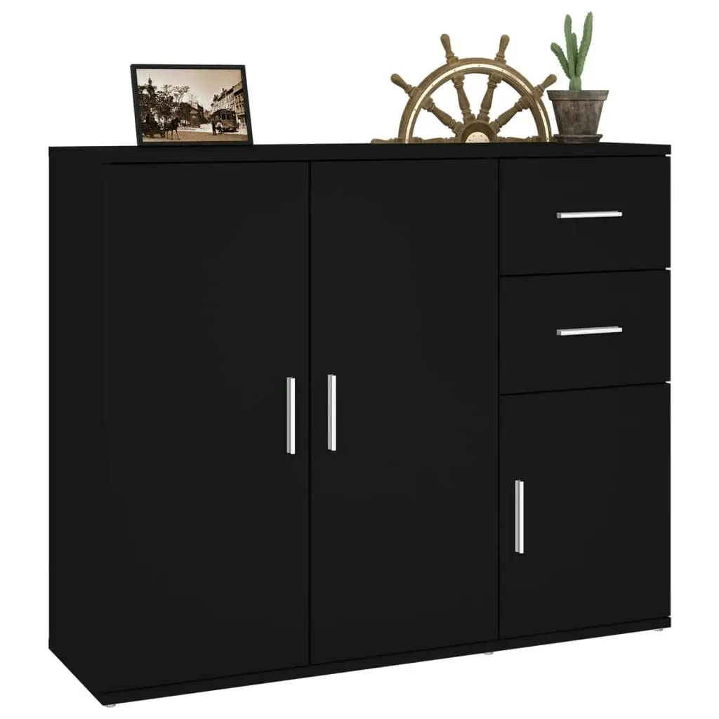 Sideboard Black 91x29.5x75 cm Engineered Wood 823270