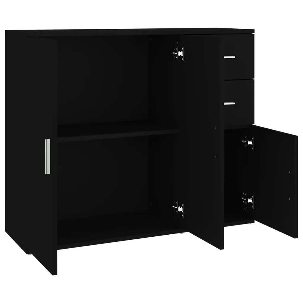 Sideboard Black 91x29.5x75 cm Engineered Wood 823270