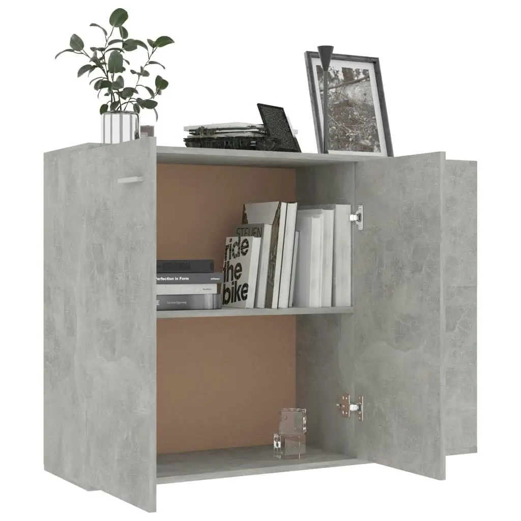 Sideboard Concrete Grey 105x30x75 cm Engineered Wood 800697