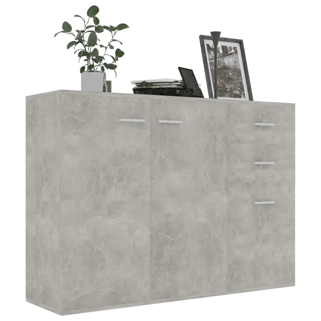 Sideboard Concrete Grey 105x30x75 cm Engineered Wood 800697