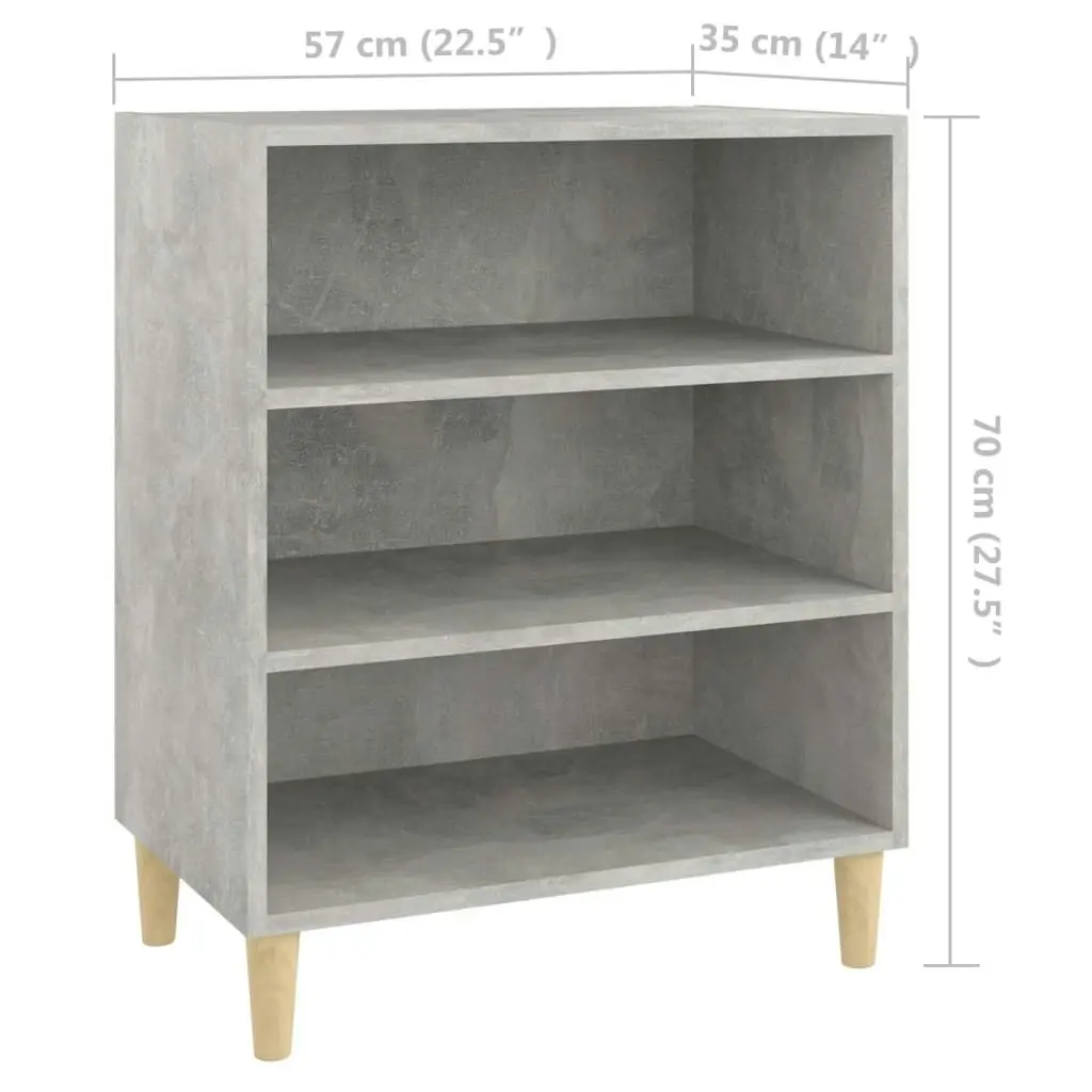 Sideboard Concrete Grey 57x35x70 cm Engineered Wood 806053