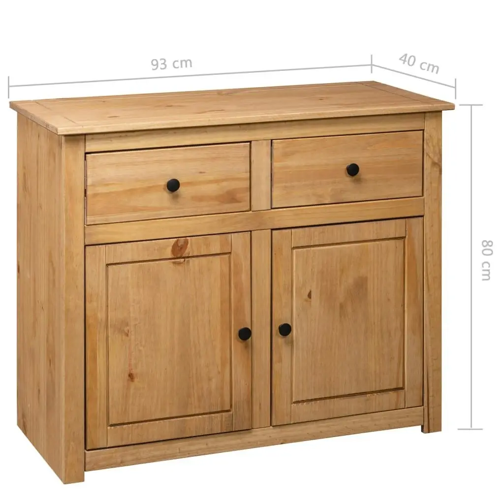 Sideboard 93x40x80 cm Solid Pinewood Panama Range 282697