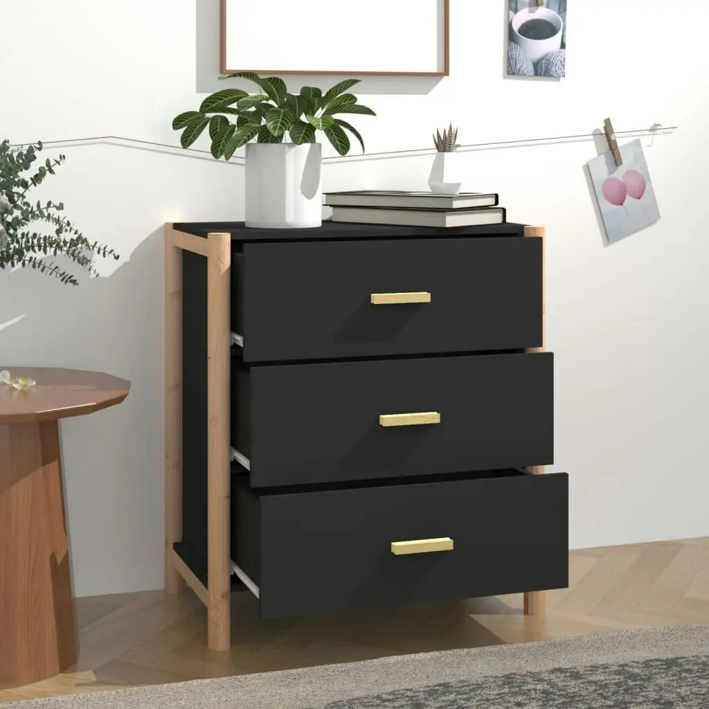 Sideboard Black 62x38x70 cm Engineered Wood 345673