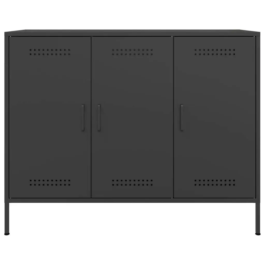 Sideboard Black 100.5x39x79 cm Cold-rolled Steel 843024