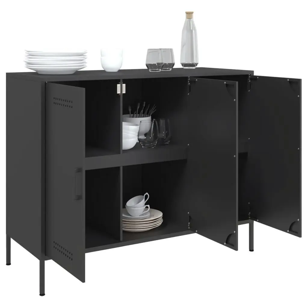 Sideboard Black 100.5x39x79 cm Cold-rolled Steel 843024